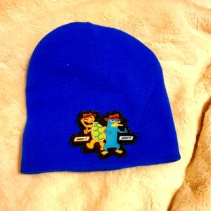 Disney's Phineas & Ferb Child's Beanie, Royal Blue, Used, OS